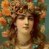 Puzzle Menina com coroa de flores