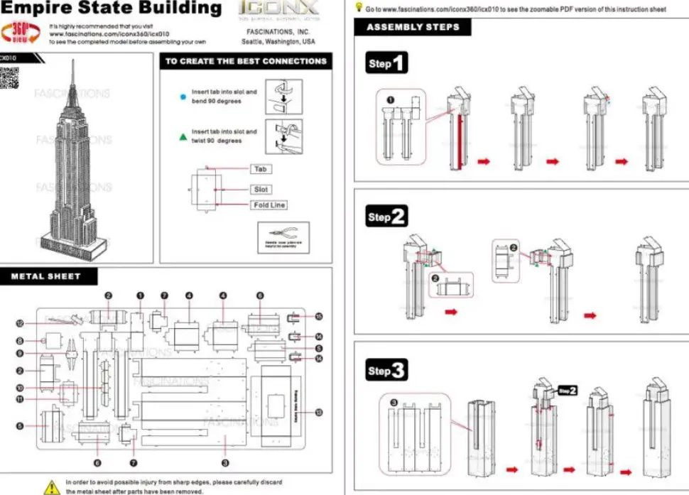 Puzzle Metal 3D Empire State Building