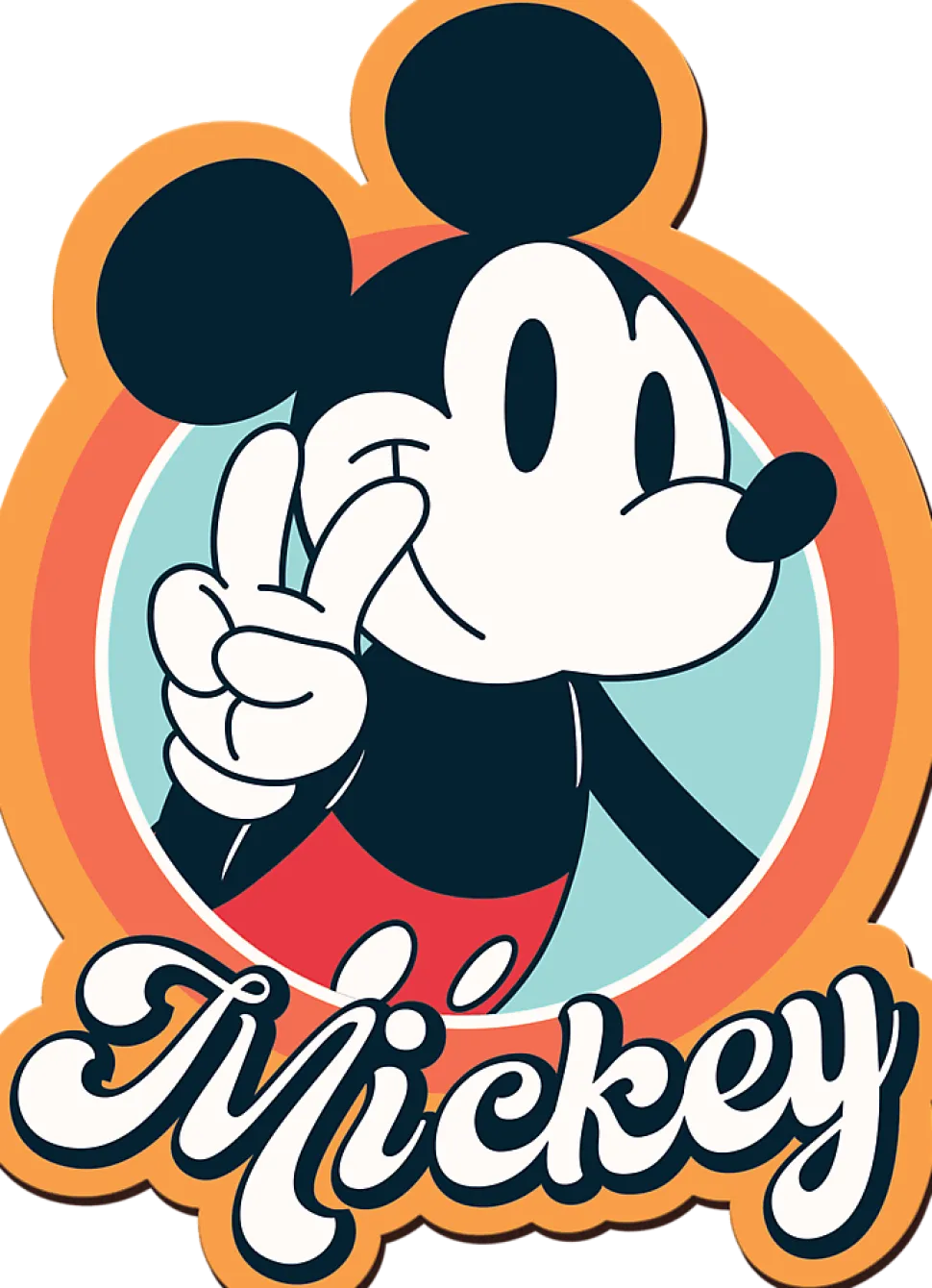 Puzzle Mickey Mouse retrô de madeira