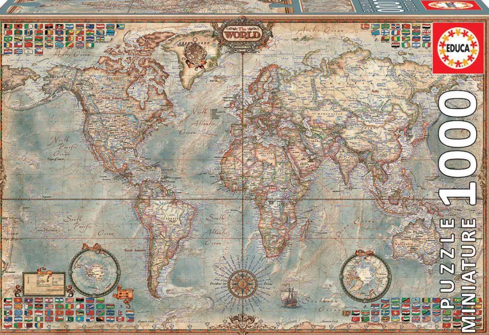 Puzzle Mini Mapa Político do Mundo