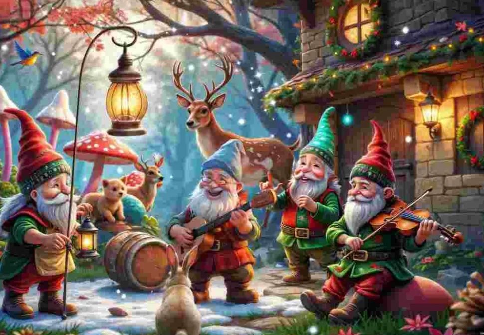 Puzzle Natal encantado no bosque