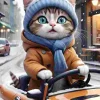 Puzzle O gatinho motorista