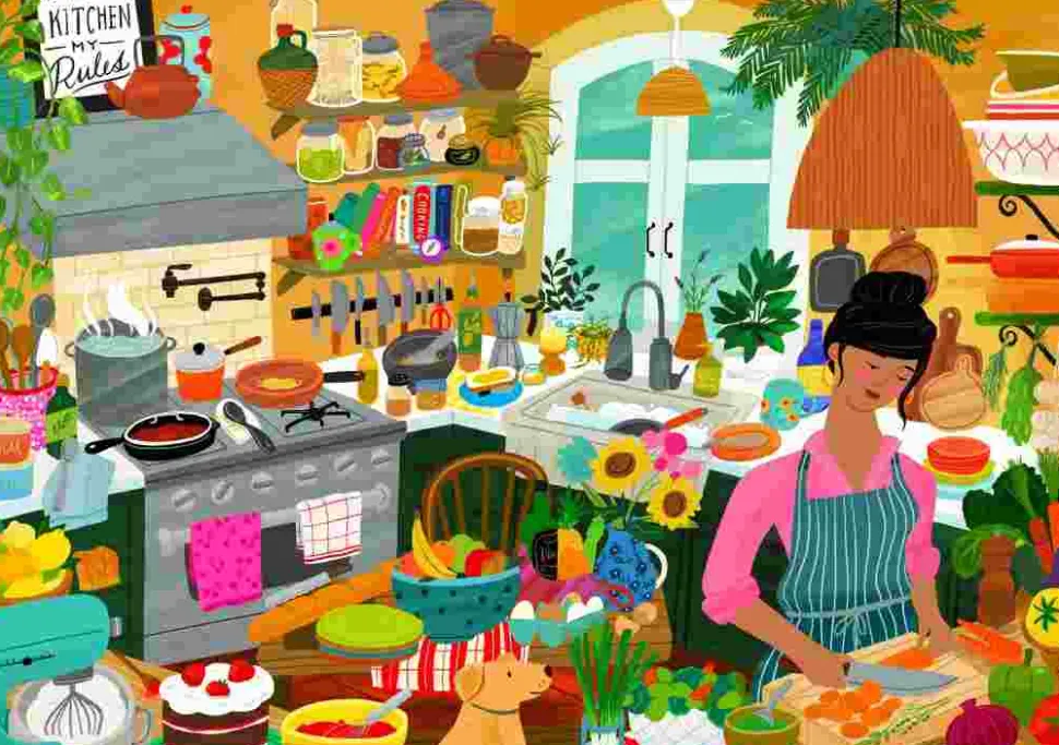 Puzzle O meu lugar feliz é na cozinha