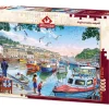Puzzle Os pequenos pescadores no porto