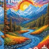 Puzzle Paisagem do nascer do sol