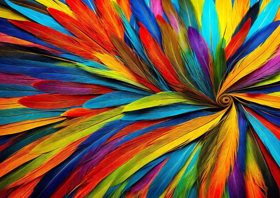 Puzzle Penas Coloridas