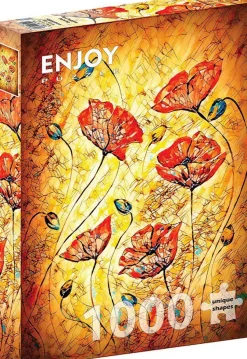 Puzzle Pintura de papoilas vermelhas