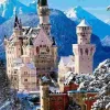 Puzzle Pintura diamantada: Castelo de Neuschwanstein no inverno 30x40 cm