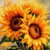 Puzzle Pintura diamantada: Girassol 30x40 cm