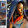 Puzzle Pintura diamantada: Menina pensativa 30x40 cm