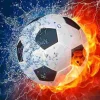 Puzzle Pintura Diamant: Bola de futebol 30x40cm
