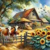 Puzzle Pintura Diamant: Casa de campo 30x40cm