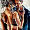 Puzzle Pintura Diamant: Casal apaixonado 30x40cm