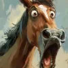 Puzzle Pintura Diamant: Cavalo espantado 30x40cm