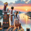 Puzzle Pintura Diamant: Despedida 30x40cm