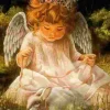 Puzzle Pintura diamante: Anjinho 30x40cm
