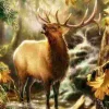 Puzzle Pintura diamante: O chamado da floresta 30x40cm