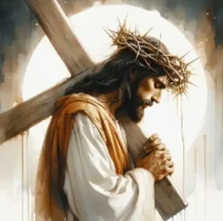 Puzzle Pintura Diamant: Jesus, Via Sacra 30x40cm