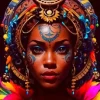 Puzzle Pintura Diamant: Mulher africana 30x40 cm