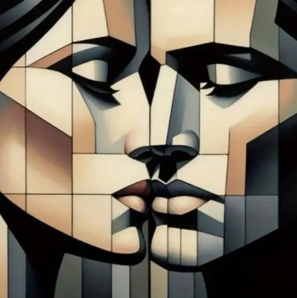 Puzzle Pintura Diamant: Rostos cubistas 30x40cm