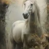 Puzzle Pintura Diamant: Veado de cauda branca no nevoeiro 30x40cm