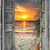 Puzzle Pintura Diamant: Vista da praia 30x40cm