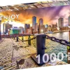 Puzzle Porto de Boston ao anoitecer, EUA