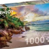 Puzzle Praia das Seychelles ao pôr do sol