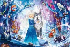 Puzzle Princesa na Floresta Nevada