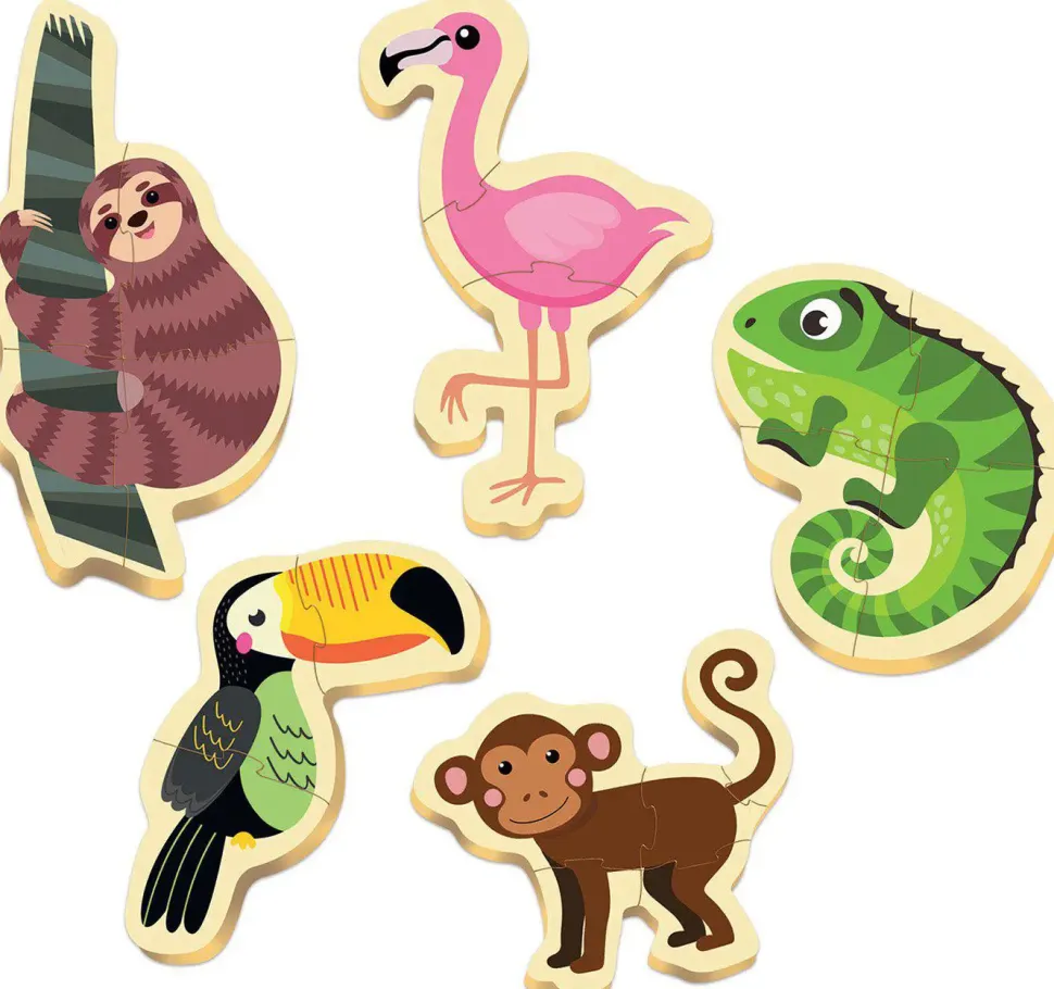 Puzzle Quebra-cabeça para bebê Tropické zvieratká
