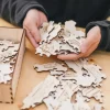 Puzzle Quebra-cabeça Zrúcaniny drevené em krabi膷ke