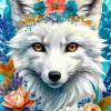 Puzzle Raposa da neve em flor