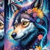 Puzzle Retrato de lobo mágico