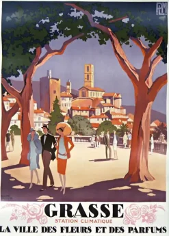 Puzzle Roger Broders - Grasse, la Ville des Fleurs et des Pafums, 1927