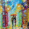 Puzzle Romance chuvoso na cidade