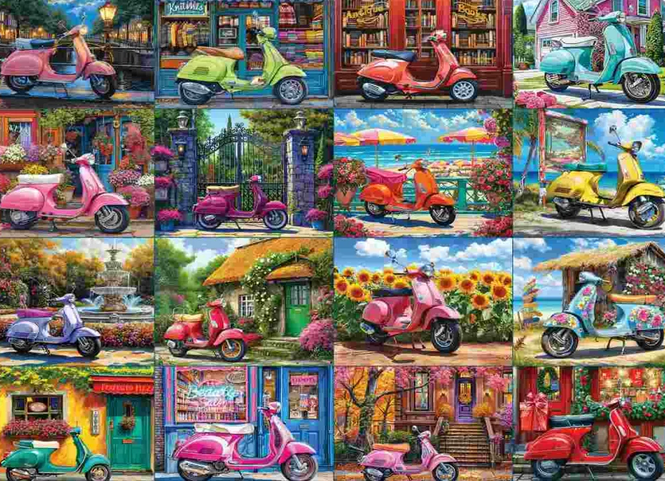Puzzle 16 Scooters por Chris Bigelow