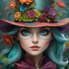 Puzzle Senhora com um chapéu