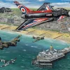 Puzzle Show aéreo sobre Eastbourne
