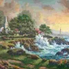 Puzzle Thomas Kinkade: Porto à beira-mar