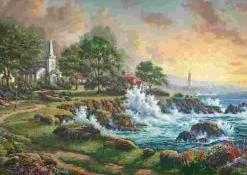 Puzzle Thomas Kinkade: Porto à beira-mar