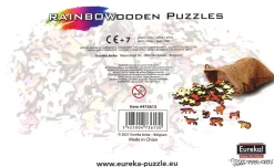 Puzzle Tigre colorido de madeira