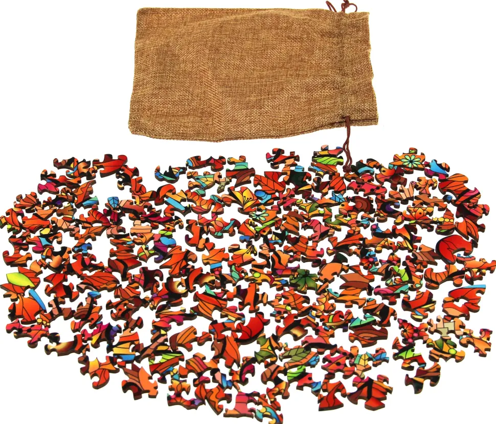 Puzzle Tigre colorido de madeira