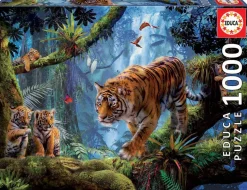 Puzzle Tigres na árvore