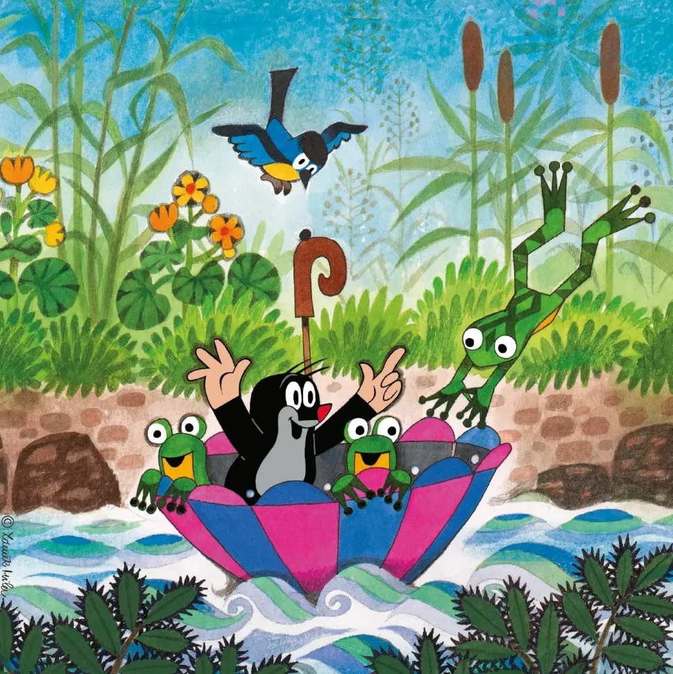 Puzzle Toupeira e guarda-chuva 3x55