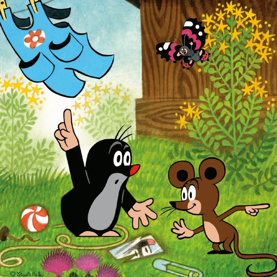 Puzzle Toupeira e macacão 3x55