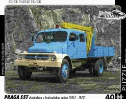 Puzzle TRUCK Praga S5T dvojkabína s Hydraulickou Rukou (1957-1972)