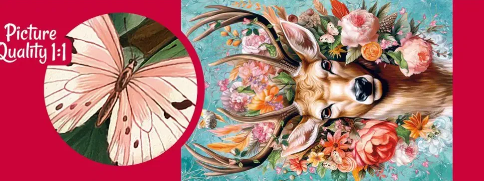 Puzzle Veado Flor