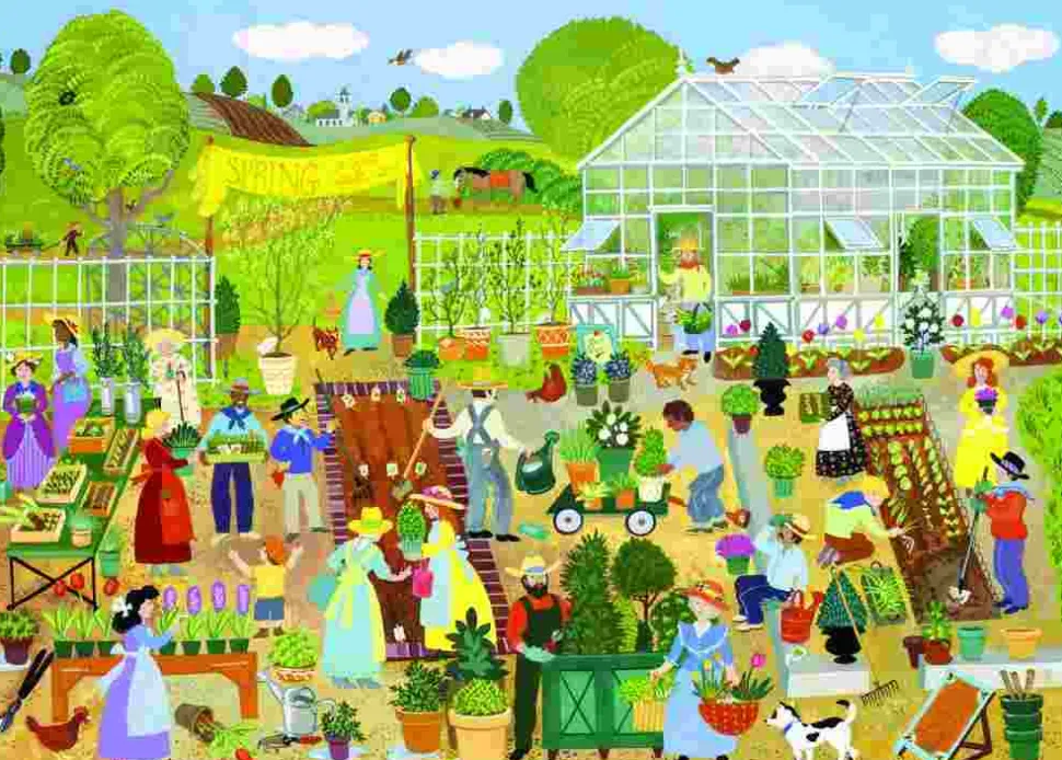 Puzzle Venda de plantas de primavera