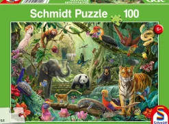 Puzzle Vida selvagem colorida na selva