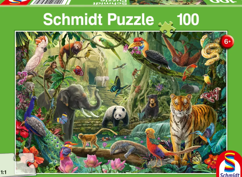Puzzle Vida selvagem colorida na selva